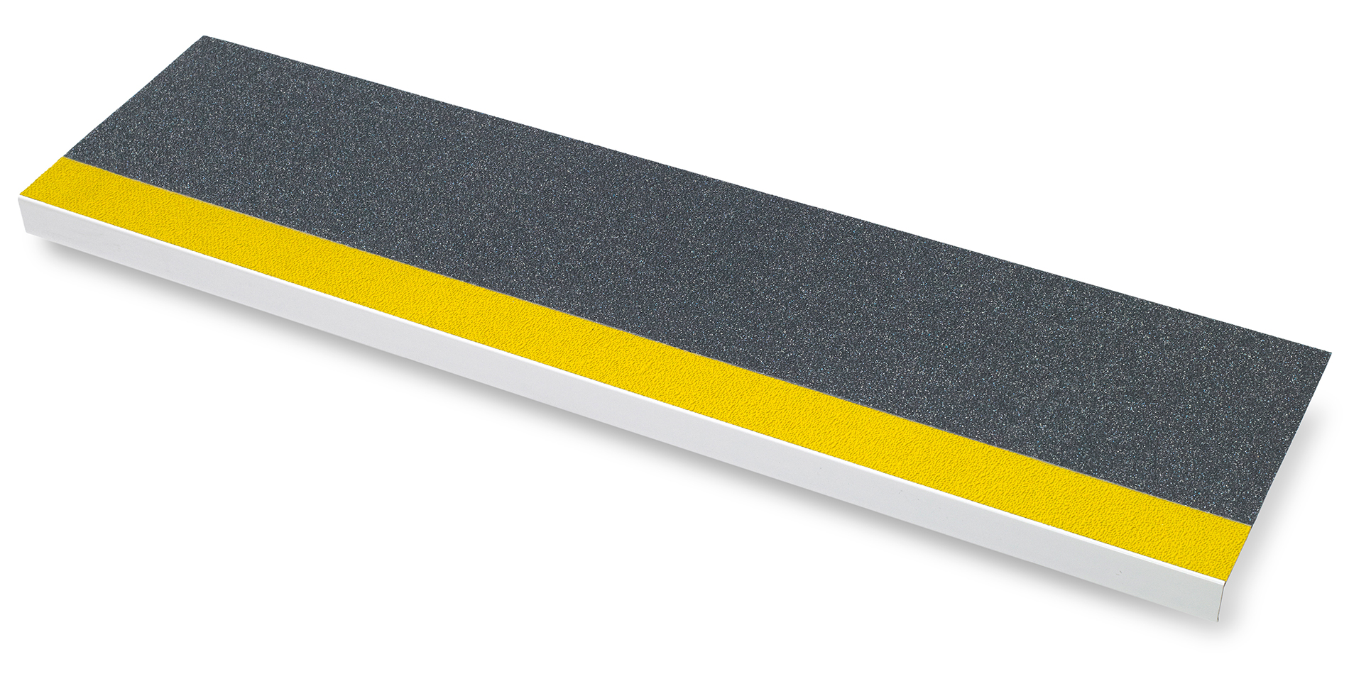 Astra step-covering in black with yellow nosing