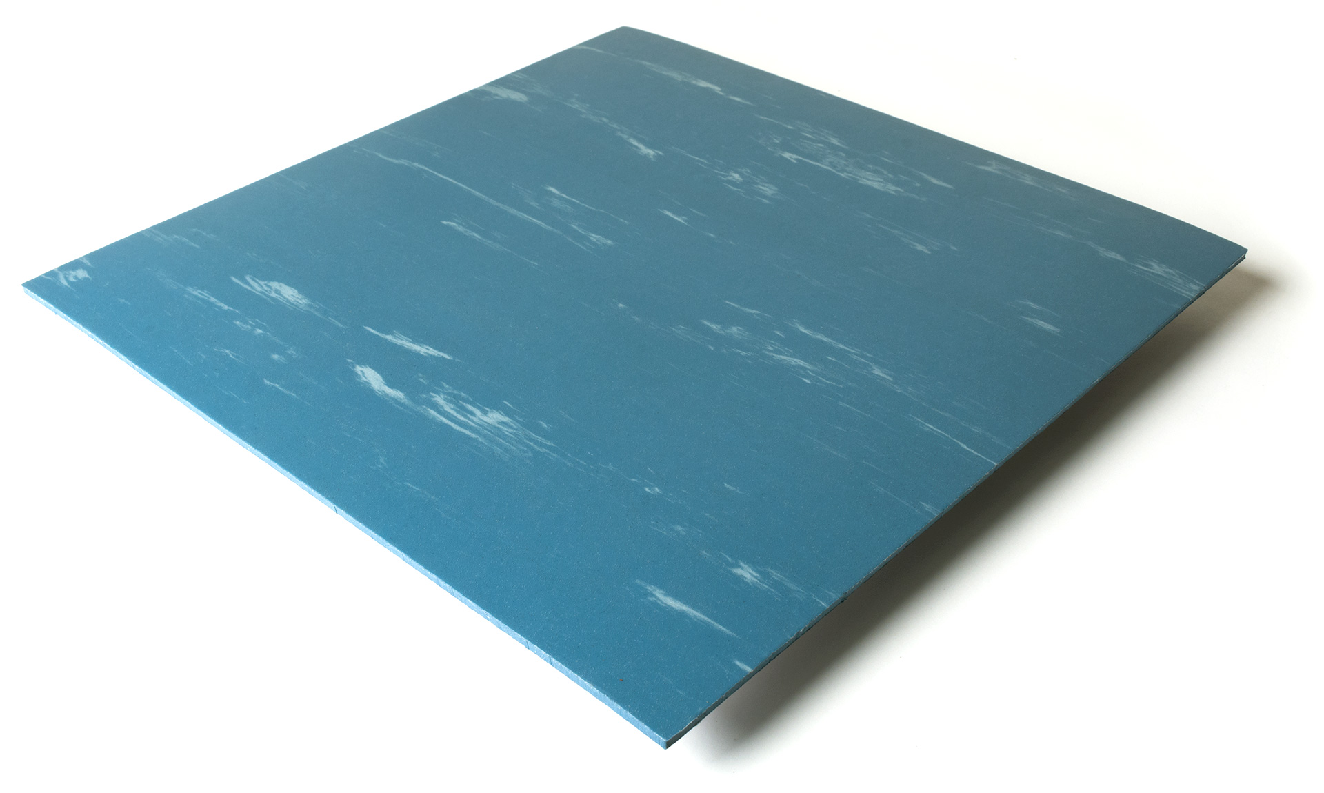 Standard transit flooring in marbled blue, smooth