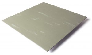 Standard transit flooring in marbled light gray, smooth